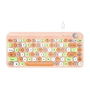 Teclado inalámbrico OEM Android/Windows/IOS compatible con Retro BT 5,0 teclado recargable con 84 teclas