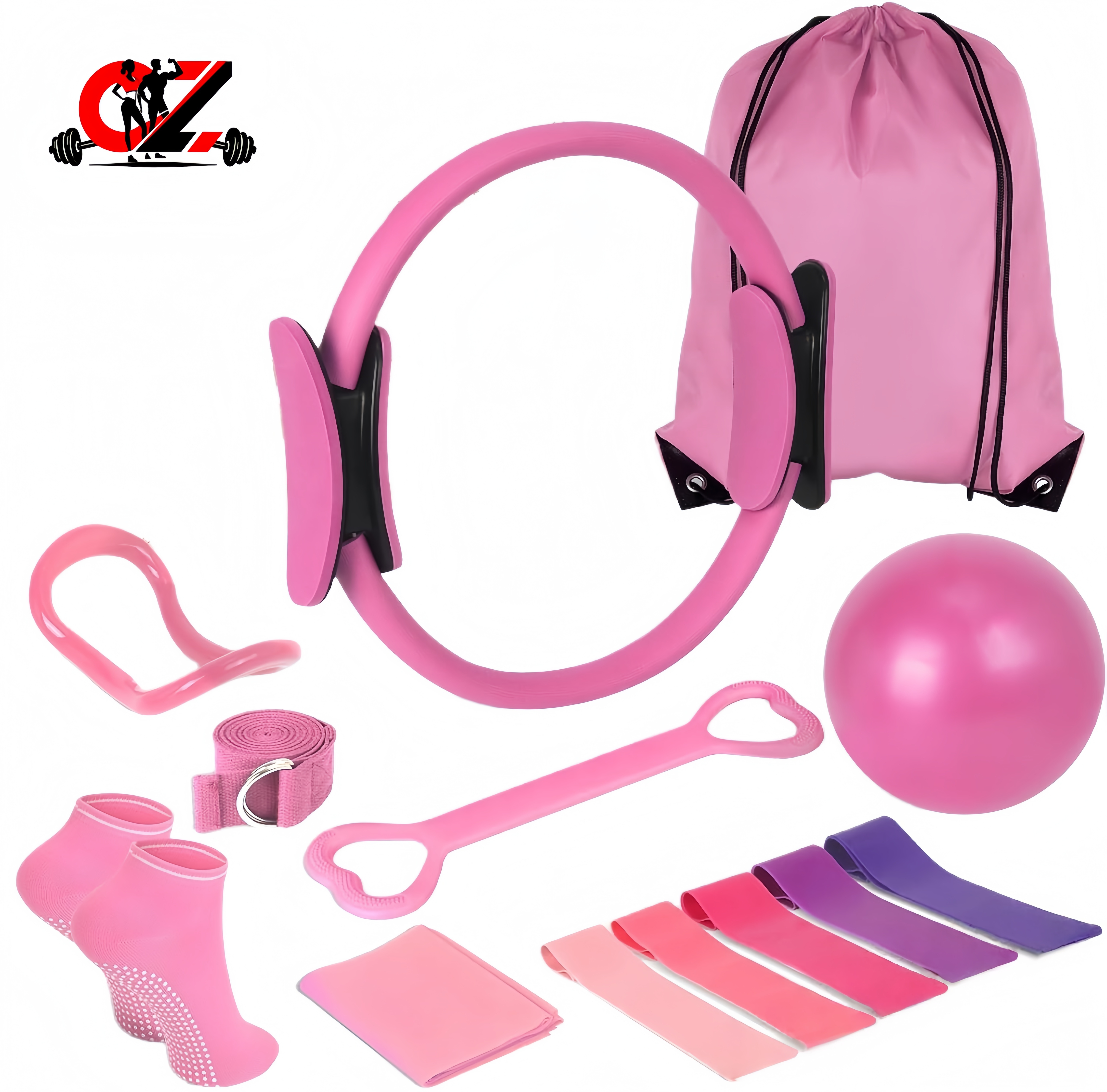 Conjunto rosa de 13 piezas
