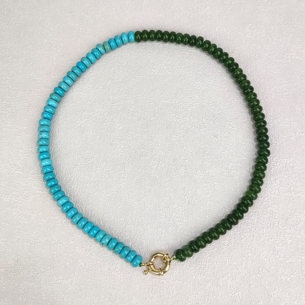 A-Jade verde y turquesa