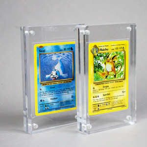 Hot Sale Single Card Pokemoned Trading Cards Protector Clear Lucite Acrylic Frame for Graded Card Storage Display <strong>Stand</strong> - Product Image 4