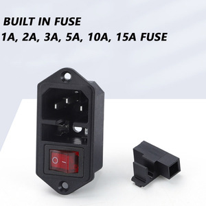 AC Power <strong>Socket</strong> Cord Multi-plug Male and Female Head 10A/250V Coppr Pin Safety <strong>Socket</strong> <strong>with</strong> Fuse - Product Image 3