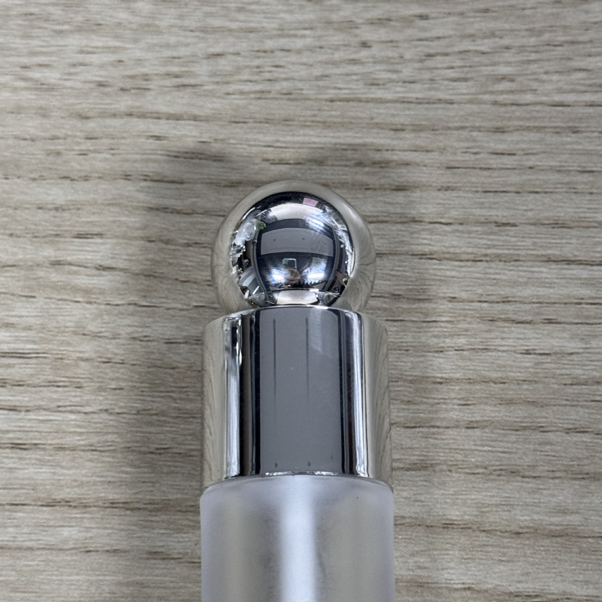 Pincel gotero de 6 ml - Cabezal redondo plateado - ABS esmerilado