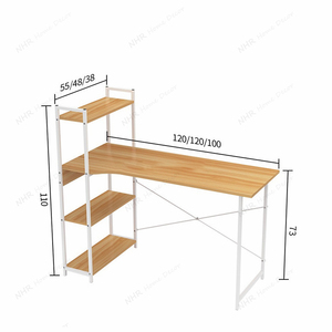 Современный простой компьютерный стол с металлической рамой - Product Image 3