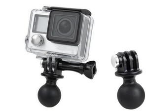 通用1英寸25毫米双插入球头安装适配器圆球旋转支架，适用于Gopro Hero 13 12 11 10 9 8 DJI <span class=keywords><strong>XiaoYi</strong></span>
