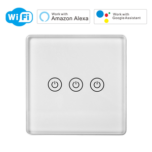 3Gang Tuya Smart Life Wifi telecomando da parete Smart Switch 2.4GHz Touch Screen programma Timer per uso domestico No mozzo elettrico - Product Image 2
