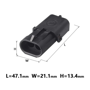 Conector eléctrico a prueba de agua, hembra de 2,5mm, 2 pines, macho y hembra, inyector delphi para motocicleta, zócalo 1215792 para GM - Product Image 4