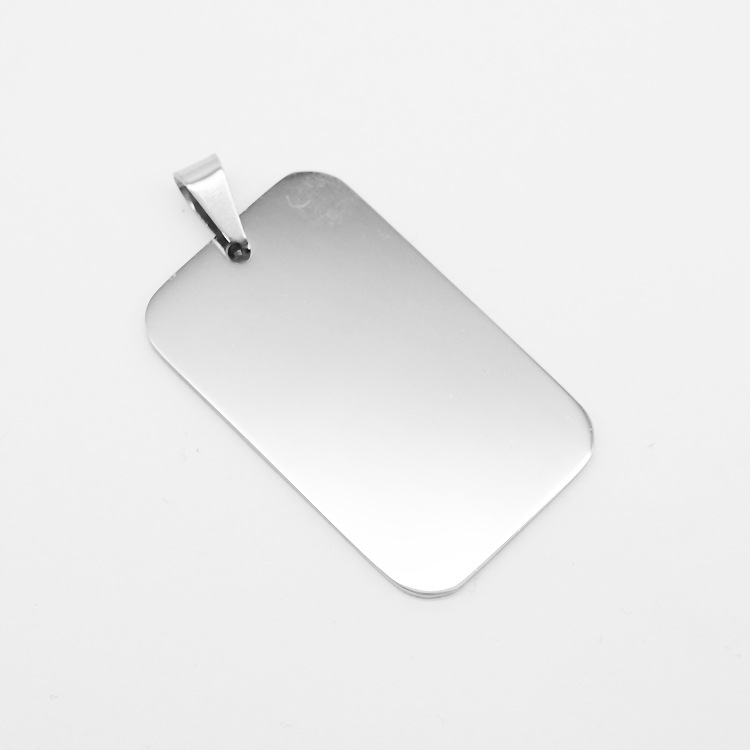 Silver Rounded Corners Single Pendant