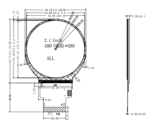 In Stock 2.1 Inch IPS Circular <strong>Display</strong> Module 480x480 Round <strong>Display</strong> SPI RGB <strong>TFT</strong> <strong>LCD</strong> Screen With HD-MI <strong>Control</strong> <strong>Board</strong> Optional - Product Image 5