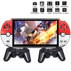 X40 16GB สำหรับเครื่องเล่นเกม FC เครื่องเล่นมัลติมีเดียแบบพกพา Max7Inch แป้นเกมโยกคู่เกมคอนโซลวิดีโอเกมมือถือแบบย้อนยุค - Product Image 4
