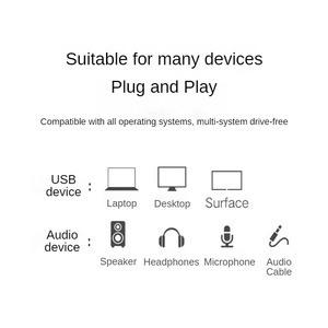 External <strong>USB</strong> to 3.5mm <strong>Audio</strong> Adapter Sound Card Suitable for Computers/laptops/PS4 - Product Image 6
