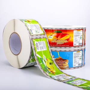 Kustom tahan air minuman perekat botol kaca madu produk Logo kode QR kemasan stiker Label untuk kaleng makanan Jar - Product Image 5