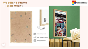 4x 6英寸手工实心橡木相框，用于带或不带垫子的桌面显示器 - Product Image 3