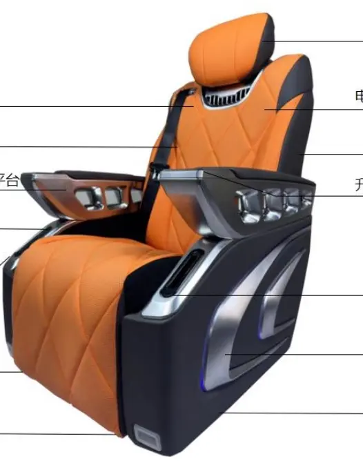 Siège de voiture VIP MVP VAN massage à écran tactile rotatif charge sans fil siège de base d'origine pour Ford Transit