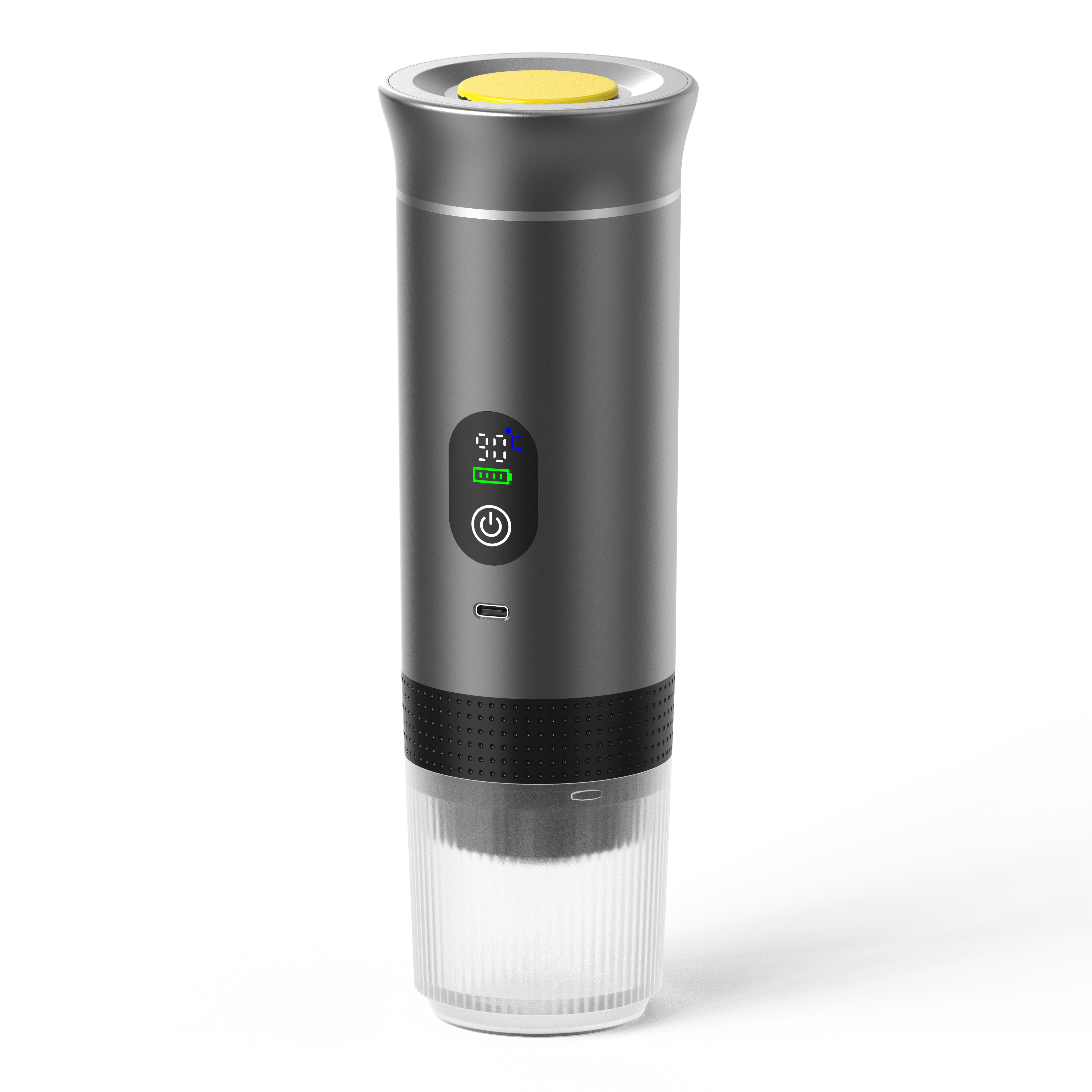 Cafetera USB gris metalizado