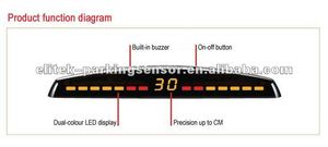 Sensor de parachoques trasero del coche, sistema de asistencia inversa, sistema de radar inverso de 4 sensores para coche universal - Product Image 3