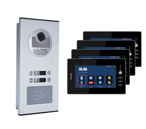 Sistema de videoportero inteligente de 4 unidades Videoportero para hogar y apartamento Fácil acceso al timbre del intercomunicador - Product Image 6