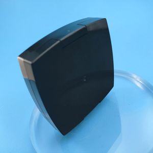 Luxury Black Double Layer <strong>Compact</strong> Pressed Plastic Box Square Shape Empty <strong>Compact</strong> Case with Mirror OEM&amp;ODM Product Genre - Product Image 3