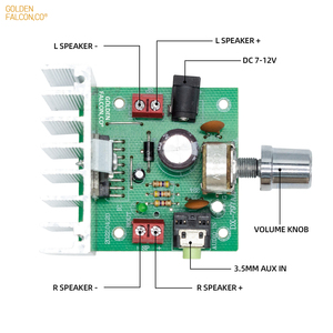 Power <strong>Amplifier</strong> Module Audio <strong>Amplifier</strong> Dual 2.1 Channel Board DC 7-12V <strong>Amplifier</strong> Board - Product Image 2