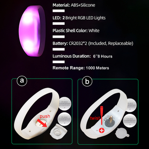 Fiesta Concierto Eventos Brillante Rfid Sonido Activado LED Pulsera DMX Control remoto Light Up LED Pulsera - Product Image 5