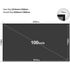 100&quot; 16:9 <strong>Fixed</strong> <strong>Frame</strong> <strong>Screen</strong> 4k Hd Alr Projector <strong>Screen</strong> Wall Mounted Metal 1cm Narrow <strong>Frame</strong> Anti Light Projector <strong>Screen</strong> - Product Image 6