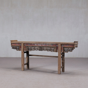 Truyền Thống Rắn Gỗ Khắc Bàn Thờ Bảng Điều Khiển Đau Khổ Kết Thúc Handmade Wabi-Sabi Thân Thiện Với Môi Đồ Nội Thất Cho Phòng Khách Nhà - Product Image 4