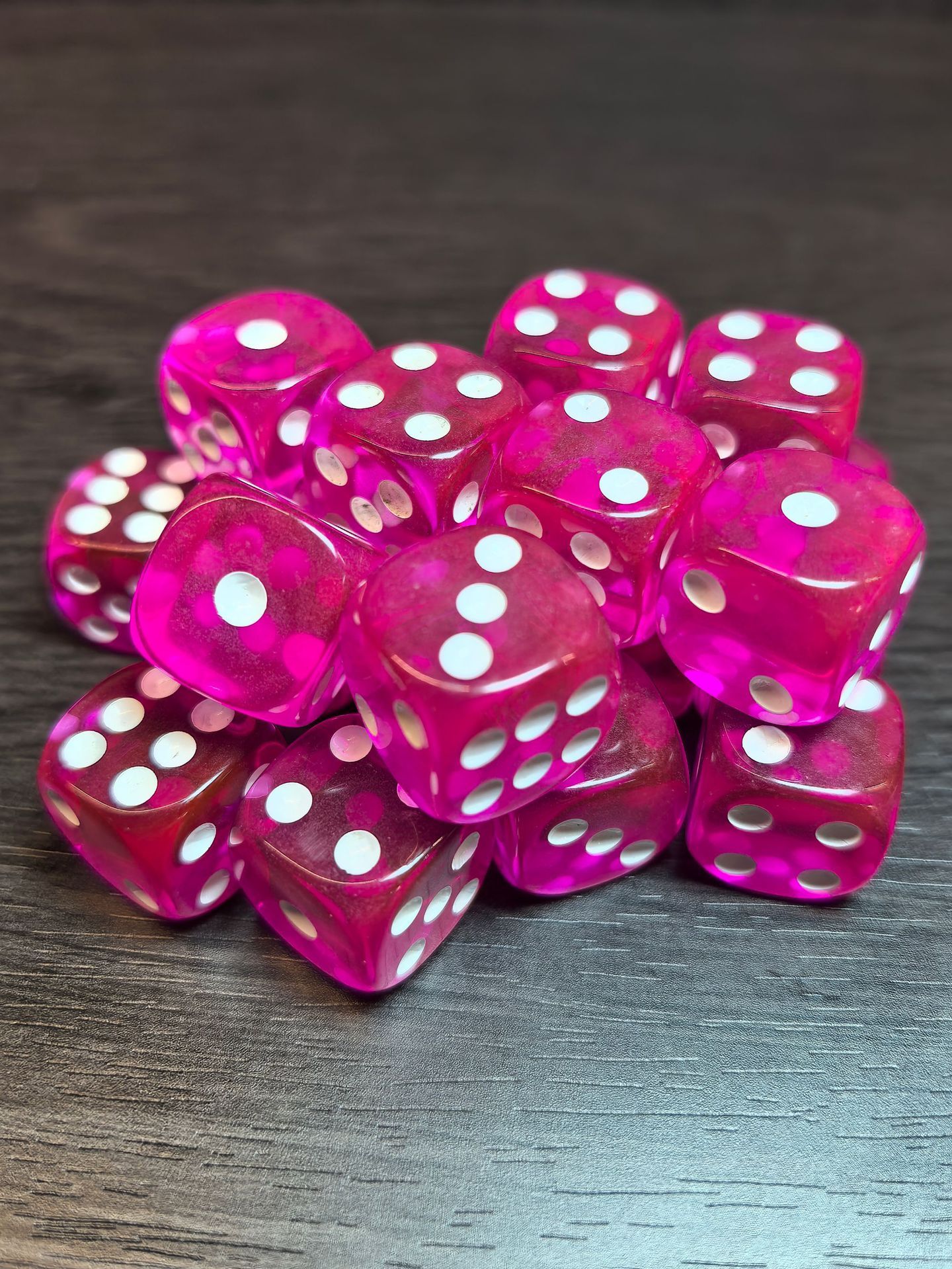 25mmArrondi rose transparent