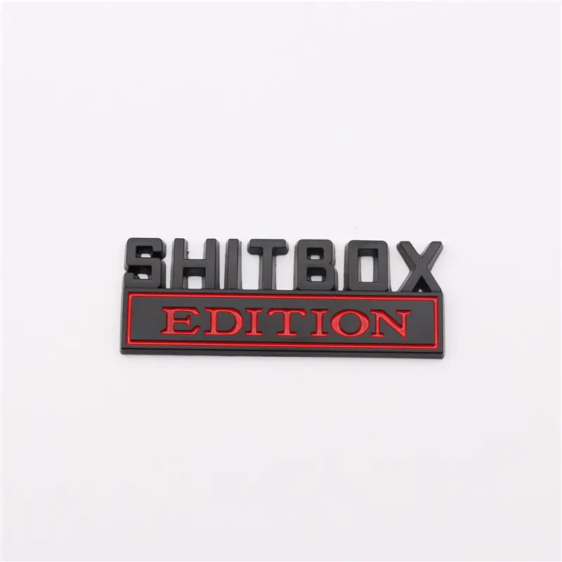 YIWU QIYE Car modification label sh1tBOX zinc alloy car sticker