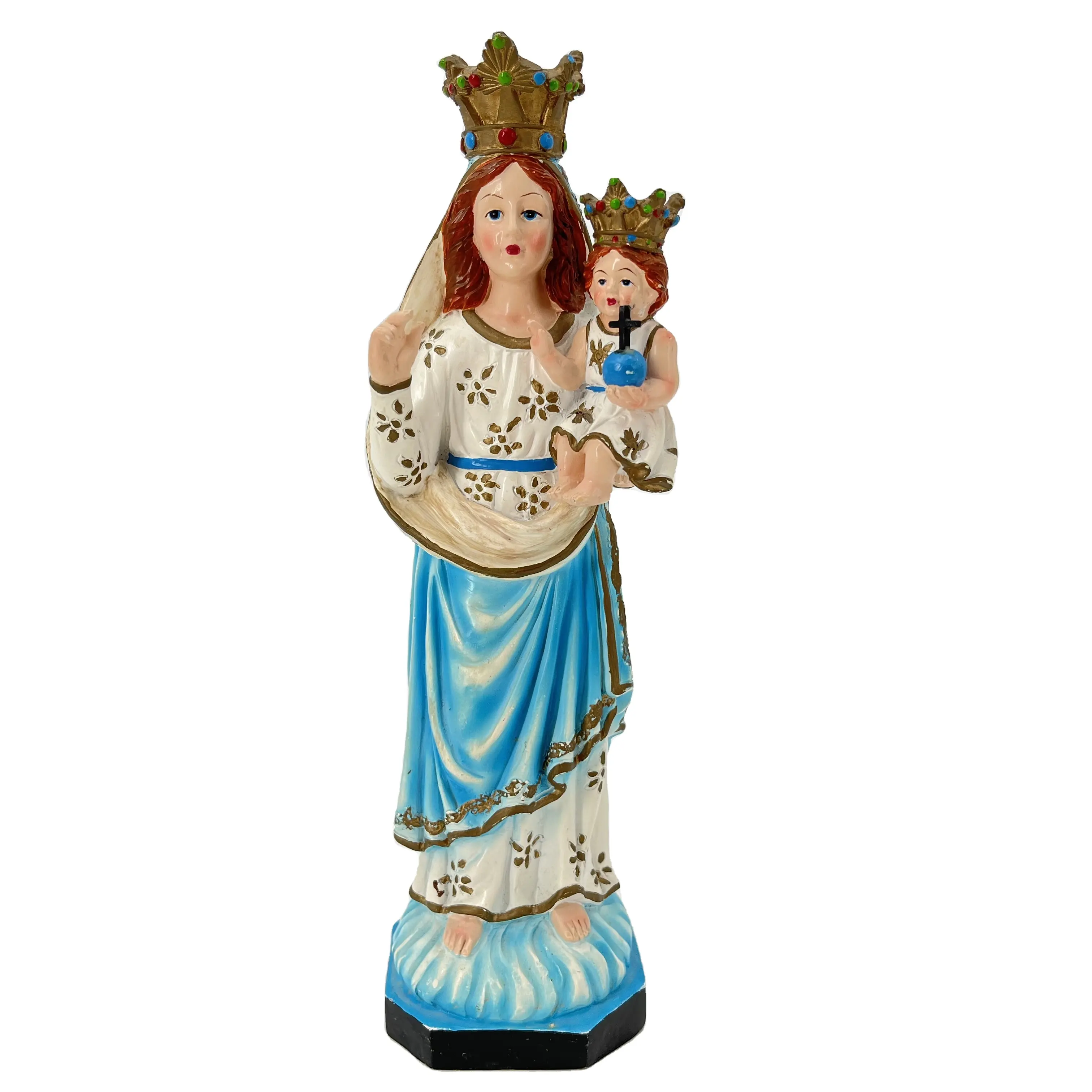 공예 예수 입상 종교 가톨릭 동상 장식 유럽 스타일 수지 홈 장식 유럽 성모 마리아와 아기 280 G