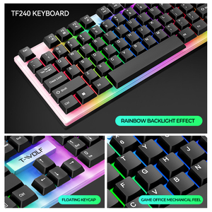 Kit de juegos de computadora Combo de teclado y mouse 4 en 1 Juego combinado de juegos Gamer Auriculares Teclado Mouse mousepad Combos - Product Image 4