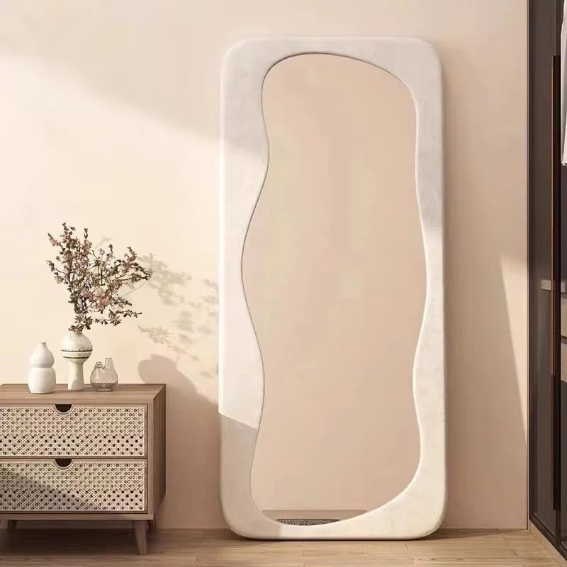 สีครีมสีขาว + style6กระจกผ้าสักหลาด