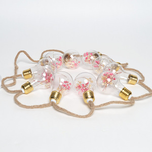 Battery Operated <strong>LED</strong> Lights <strong>LED</strong> fairy String Lightchain with Plastic Bulb Dry Flower - Product Image 1