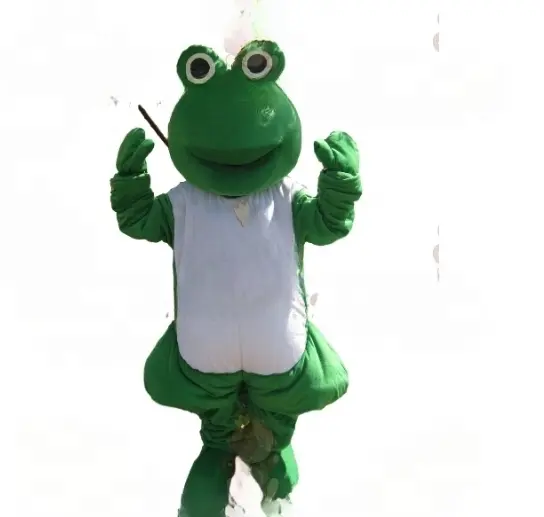 Funtoys Big Eyes Costume da mascotte rana verde e bianca per gioco di ruolo animale cartone animato adulto per banchetti Festival