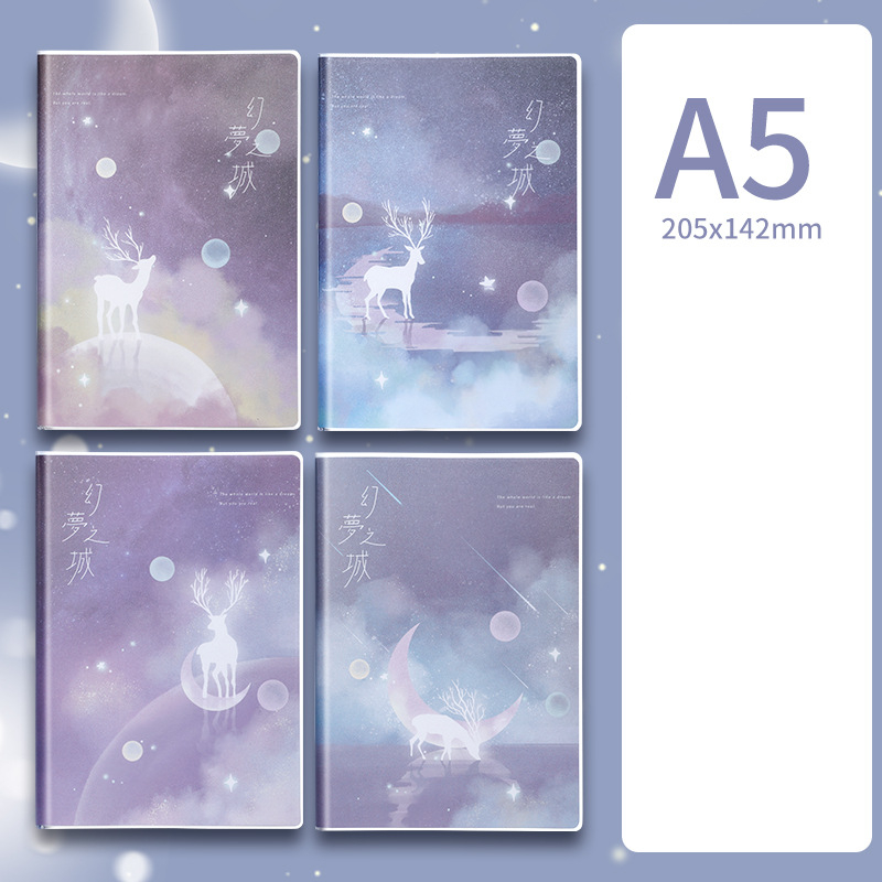 A5 Dream City (72 feuilles) 1 pièce, 4 pièces par ensemble