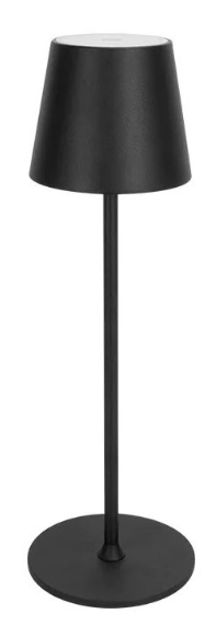 Lampe de table rechargeable noire