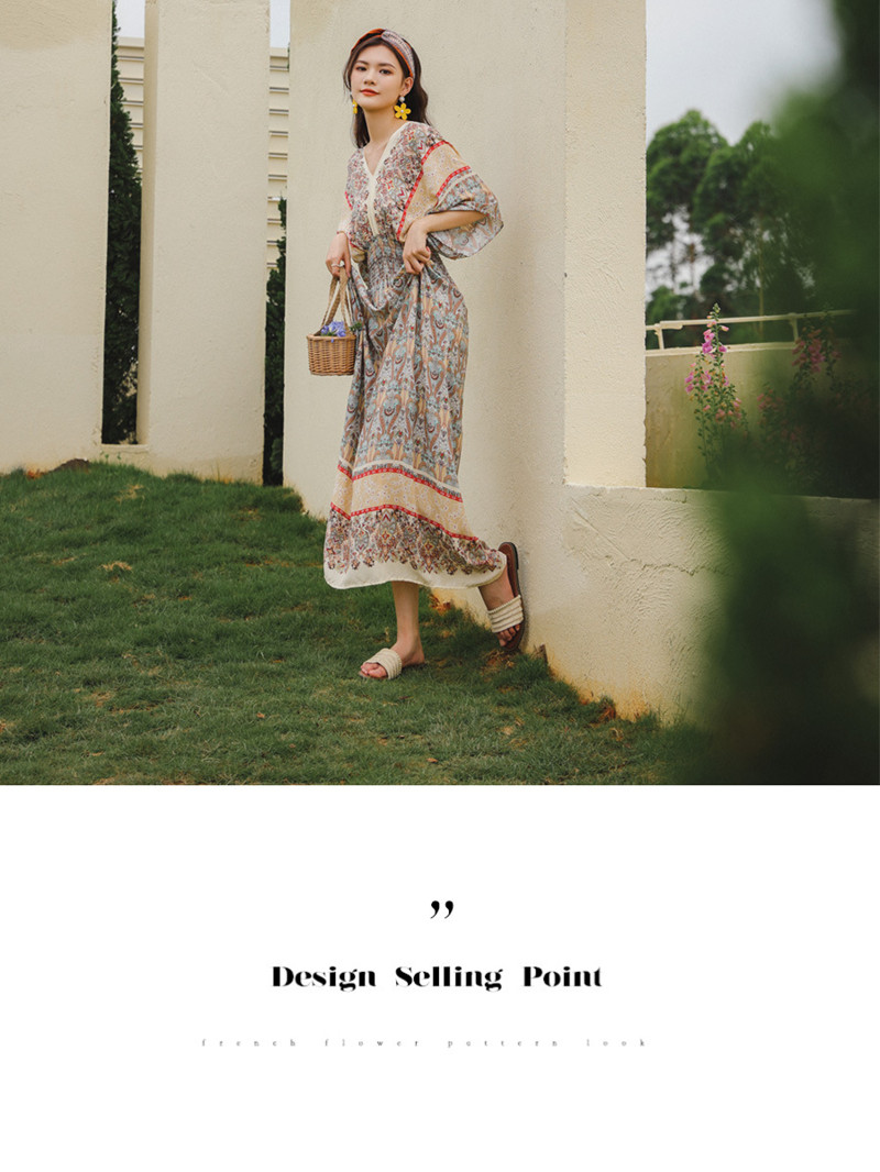 2021 Attractive soft maxi women bohemian dress summer