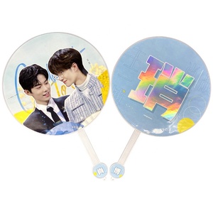 カスタムKPOPクリアピケットハンドファンK-popYourselfカスタム写真プリントハンドファンラウンドプラスチックファンピケット - Product Image 1