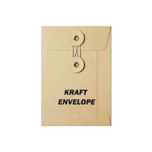 高品质环保定制棕色牛皮纸信封，带纽扣和绳子 - Product Image 5