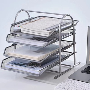 Office Supplies Iron Mesh Metal 3 Layer <strong>File</strong> Rack <strong>File</strong> Storage Data Rack <strong>File</strong> Tray Data Rack Drawer Type - Product Image 3