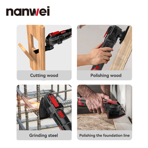 NANWEI, venta al por mayor, herramienta oscilante inalámbrica de 6 engranajes Compatible con sistema de cambio de bloqueo rápido, multiherramienta oscilante de ángulo de oscilación de 4 ° - Product Image 5