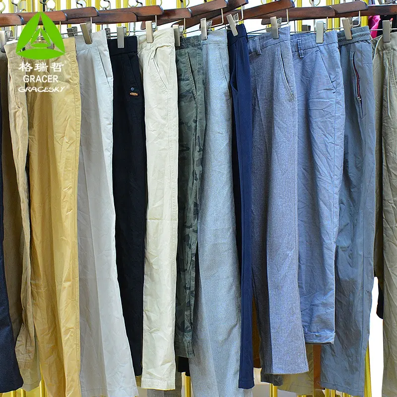 Pantalones de buena calidad para hombre, ropa usada de segunda mano, de Alemania