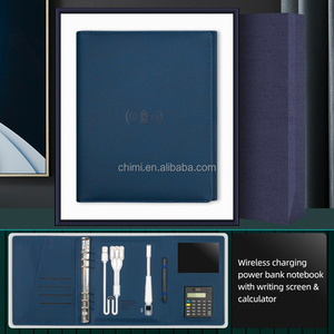 Taccuino della banca di potere di ricarica Wireless di lusso all'ingrosso con blocco note dello schermo di scrittura e calcolatrice + set regalo di cooperazione con pistola per massaggio - Product Image 6