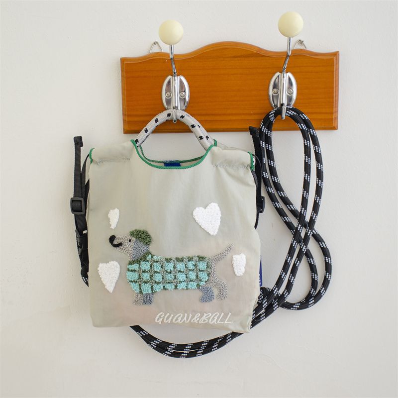 Sac style mini teckel gris clair uniquement