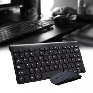 2,4 GHz teclado inalámbrico y ratón óptico negro blanco pequeño elegante conjunto de ratón Mini teclado para Juegos Oficina entretenimiento