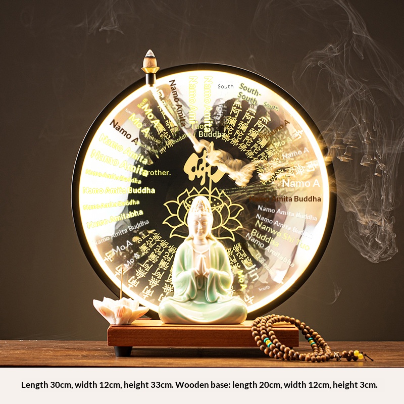 Lampe noire bleu clair