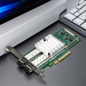 X520-DA2 E10G42BTDA 10ギガバイト/秒デュアルポートファイバーPCIE2.0x8イーサネットサーバーネットワークカード (Intel82599ESコントローラーストックアダプター付き) - Product Image 1