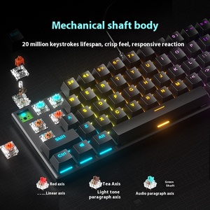61-<strong>Key</strong> <strong>Computer</strong> Gaming E-Sports Mechanical <strong>Keyboard</strong> Wired Blue &amp; Red Tea Switch Hot Item for Cross-Border Trade - Product Image 4