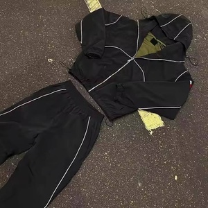 OEM Factory Custom jaket penahan angin reflektif 3m dan celana nilon Windbreaker pria - Product Image 2