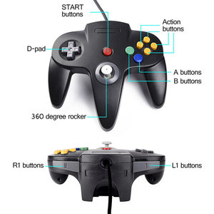 N64 USBゲームコントローラーN64 N64コントローラージョイスティック用振動モーター有線ゲームパッド - Product Image 4