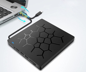 便携式USB 3.0光驱/DVD播放器外置光盘刻录机，带TF sd卡读卡器外置DVD驱动器，适用于笔记本电脑台式机 - Product Image 6