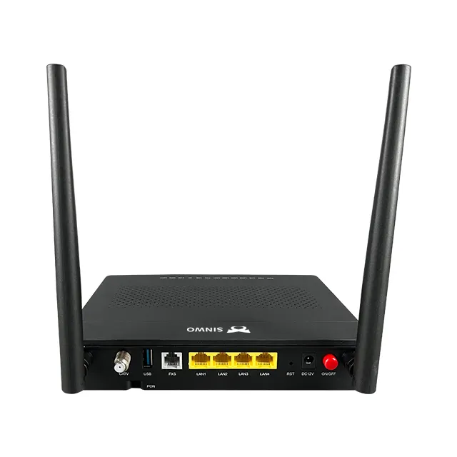 معدات الألياف الضوئية 4GE 1POTS 1USB CATV WiFi5 ONU ONT مزود خدمة الإنترنت